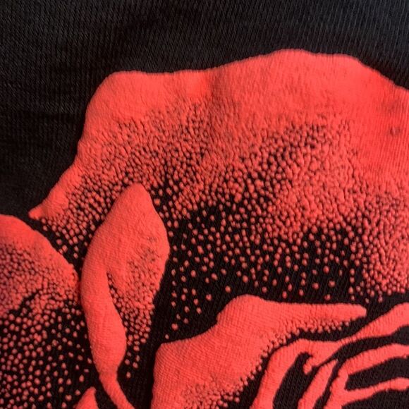 Colorado Rose Textured Graphic Black Mock Neck Short Sleeve Tee XL - Picture 6 of 6